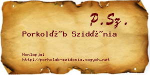 Porkoláb Szidónia névjegykártya